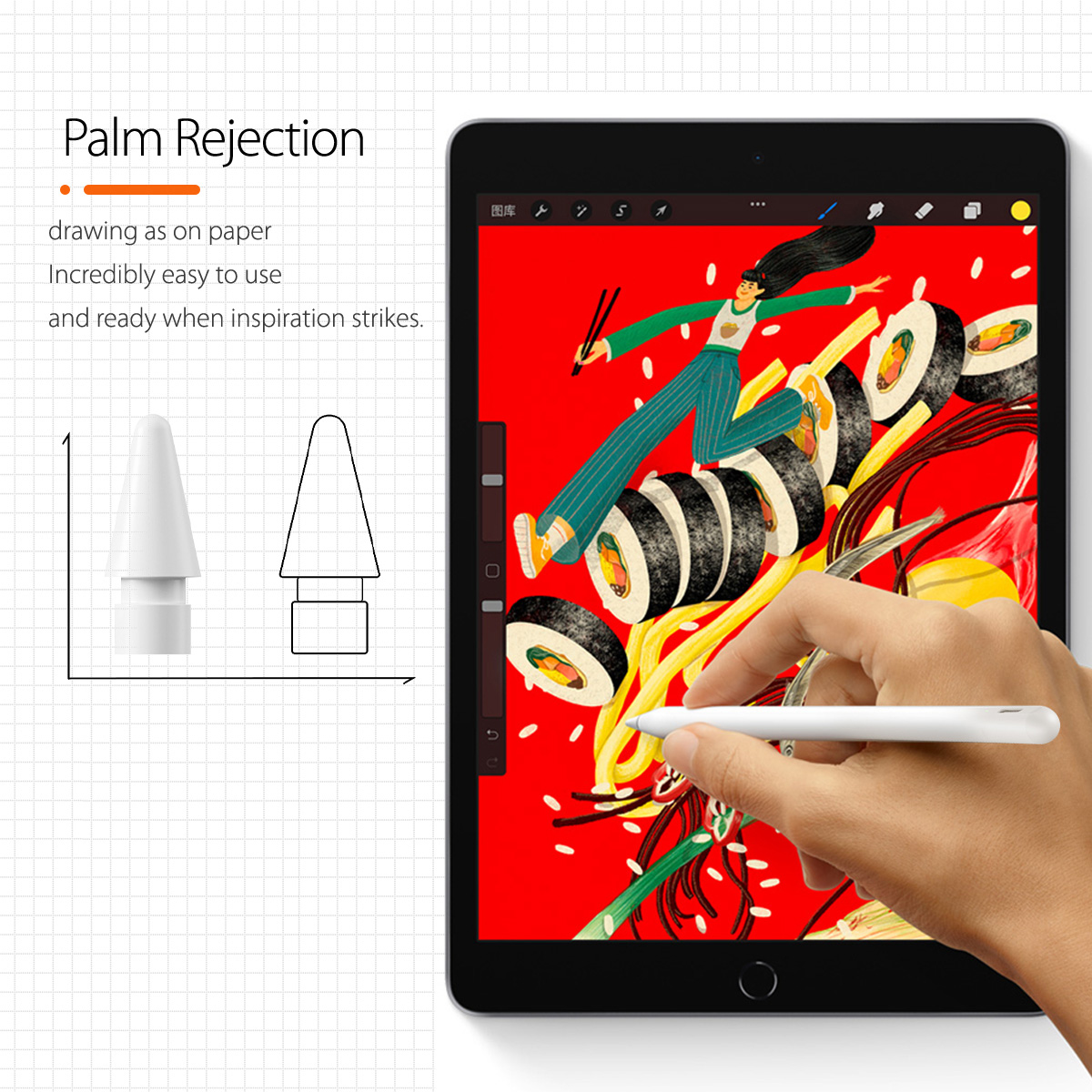 Bluetooth Uogic Pencil Pen for iPad with Palm Rejection Stylus for iPad 9 8 7 10.2 iPad Pro 11/12.9 iPad Mini Air 3 4 10.9