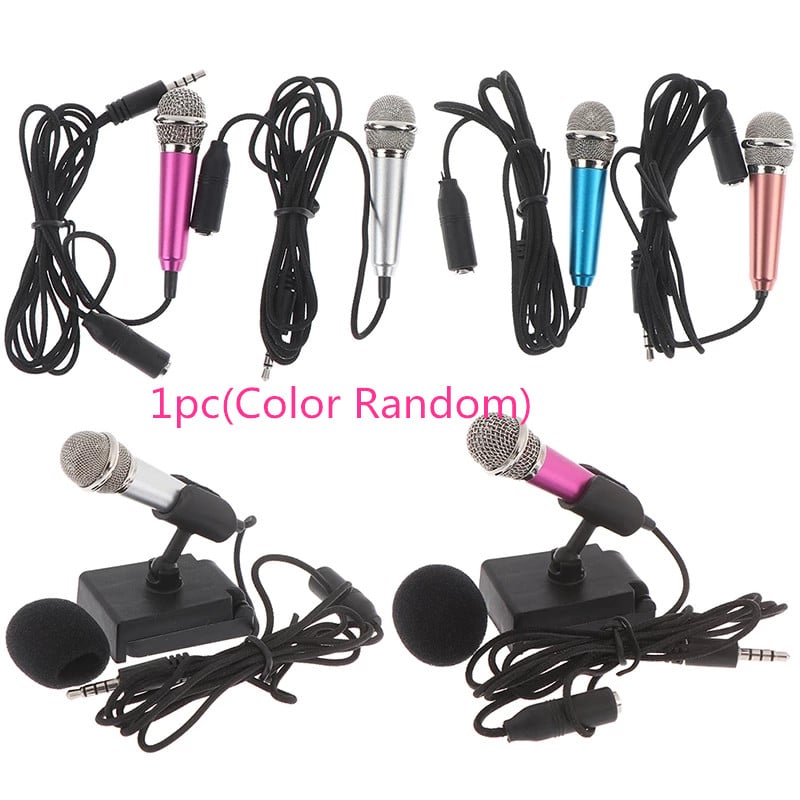 Protable K Song Mini Microphone earphone Universal KTV Karaoke Mobile Phone Computer Microphone headset Toy