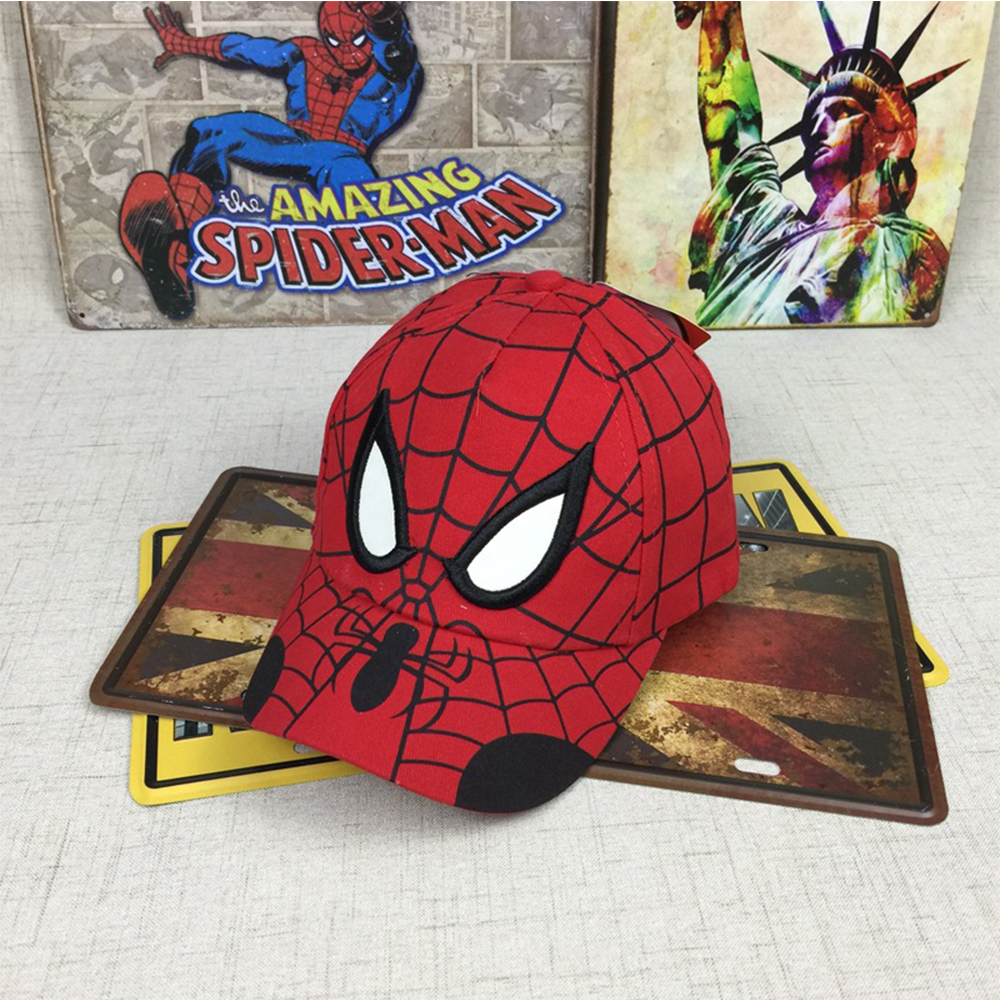kids cap Spiderman Cartoon Children Embroidery Cotton Baseball Boy Girl Hip Hop Hat Spiderman cosplay hat