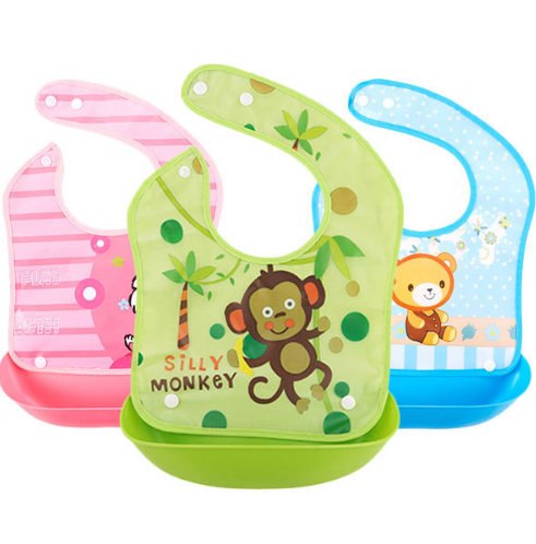 Baby bib, waterproof rice bag, baby bib, drool bag, drool towel, three-dimensional imitation silicone