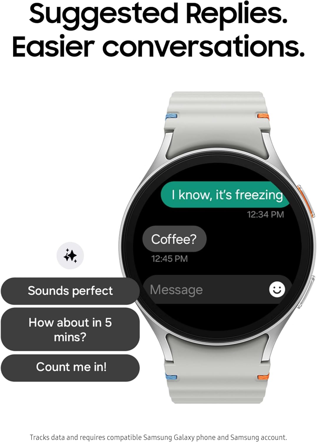 Samsung Galaxy Watch 7 44mm Bluetooth AI Smartwatch w/Energy Score, Wellness Tips, Heart Rate Tracking, Sleep Monitor, Fitness Tracker, 2024, Silver [