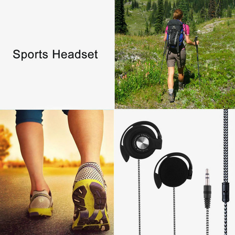 Hanging Ear Headphones Sports Running Universal Bass Mp3mp4 Mobile Phone Computer Phone Music Earplugs