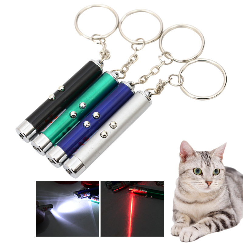 2 In 1 Red Laser Cat Toy Funny Stick Laser Pointer Cat Toys Pen LED Light Pet Laser Toy For Cats Supplies Creative Small Animal
