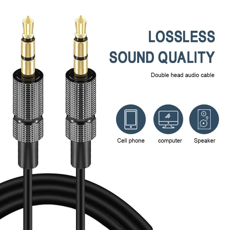 1m/2m/3m Aux Audio Line 3.5mm Male to 3.5mm Male Audio Cable Stereo Car Aux Audio Line Public Audio Line 3.5mm Digital Cables