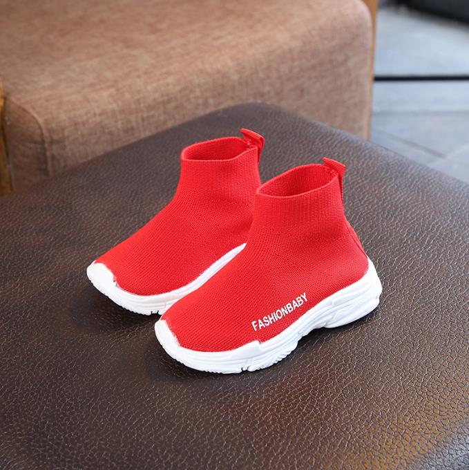 Winter Kids Sneakers Children Casual Shoes Slip-on Breathable Kids Socks Shoes Non-slip Snow Boots Boys Girls Sport Shoes