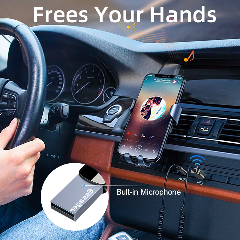 Bluetooth Aux Adapter Dongle USB To 3.5mm Jack Car Audio Aux Bluetooth 5.0 Handsfree Kit For Car Receiver BT transmitter
