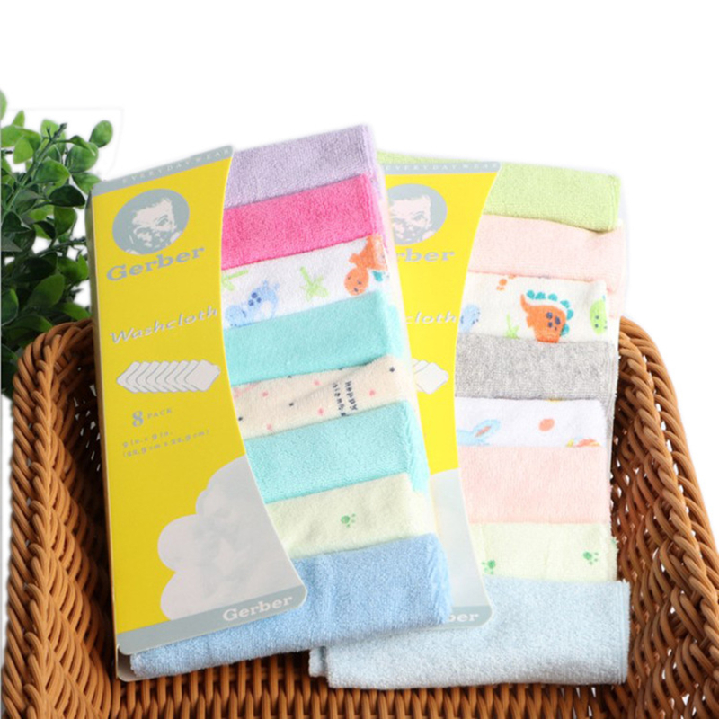 HappyFlute 8 /set Super Soft Baby wipes cotton&polyester feeding towels