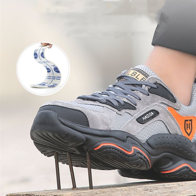 Men Light Sneaker Indestructible Steel Toe Soft Anti-piercing Work Boots men shoes New Breathable Mesh Safety Shoes