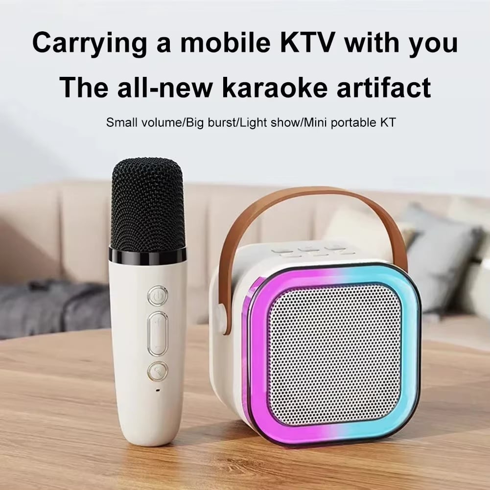 K12 Karaoke Machine Portable Bluetooth 5.3 PA Speaker System with 2 Wireless Microphones Home Family Singing Children's Gifts ﻿