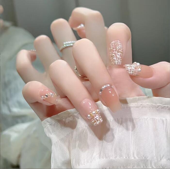24pcs/Box Long Coffin False Nails Ballerina Manicure Tool Press On Nails Full Cover Nail Tips Artificial Detachable