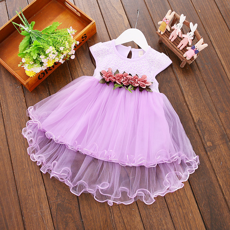 Kids Dress Toddler Baby Girls Summer Dresses Floral Dress Princess Party For Girls Clothing Wedding Tulle Dresses