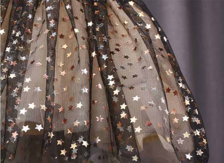 Girls' Baby Dress 2023 New Spring and Autumn Style Korean Edition Girls' Ponchy Dress Foreign Star Mesh Princess Dress