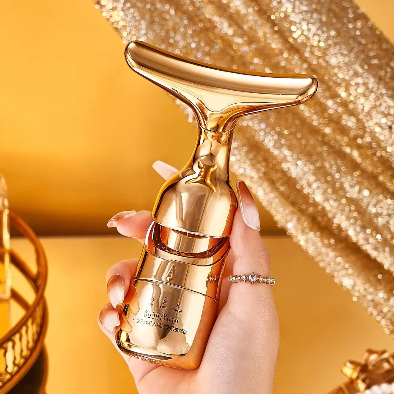 3 In 1 Facial Lifting Device Neck Facial Eye Massage Face Slimmer EMS Beauty Skin Tightening Wrinkle Anti Aging Face Massager