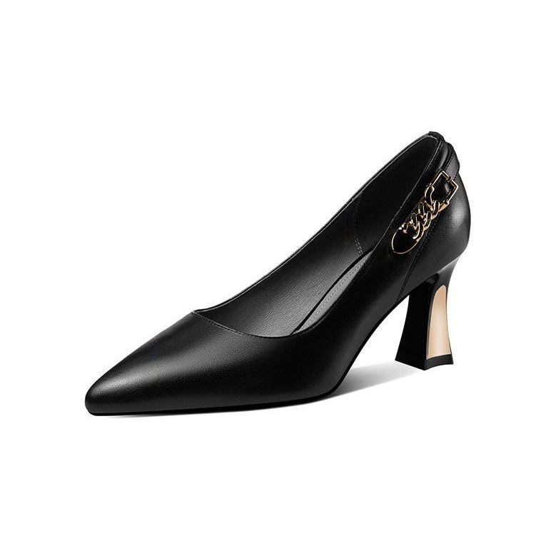 Women Luxury Black Patent Leather Soft Stiletto Heel Shoes for Women Office Female Fashion Comfort Party Pumps