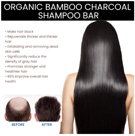 Bamboo Charcoal Shampoo Soap Deep Clean The Scalp Create Dark And Thick Hair Improve Dryness Hair Nourish Charcoal Shampoo Soap