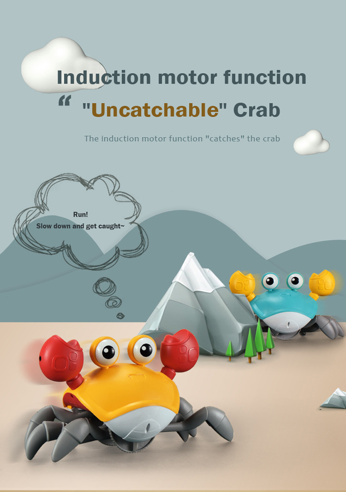 Induction Escape Crab Rechargeable Electric Pet Musical Toys Children'S Toys Birthday Gifts Interactive Toys Learn To Climb Toys