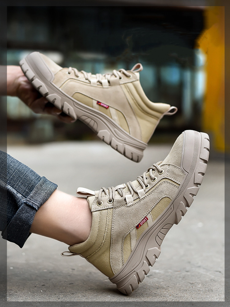 Work Safety Boots Steel Toe Protective Safety Boots Men Women Work Sneakers Kevlar Head Wrap Cool Indestructible