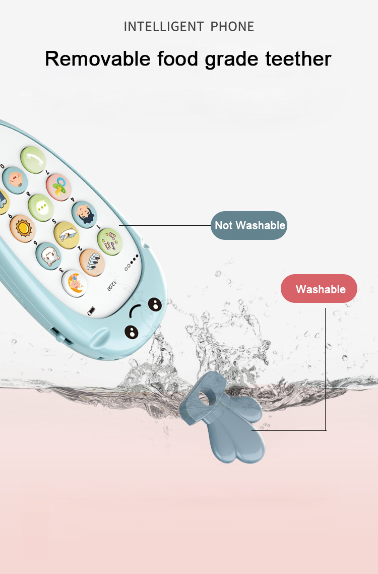 Music Mobile Phone Toy Girl Boy Phone Mini Radish With Soft Color Teether Baby Can Bite Child Simulation Puzzle Christmas Birthd