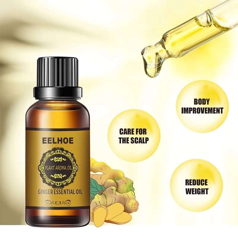 Ginger Slimming Essential Oils Fast Lose Weight Products Fat BurnThin Leg Waist Slim Massage Oil Beauty Health Firm Body 10ml