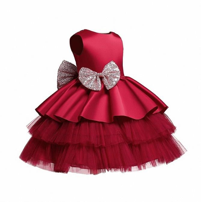 Baby Girl one year old dress girl baby fluffy princess cake dress elementary and middle school students birthday dress dress