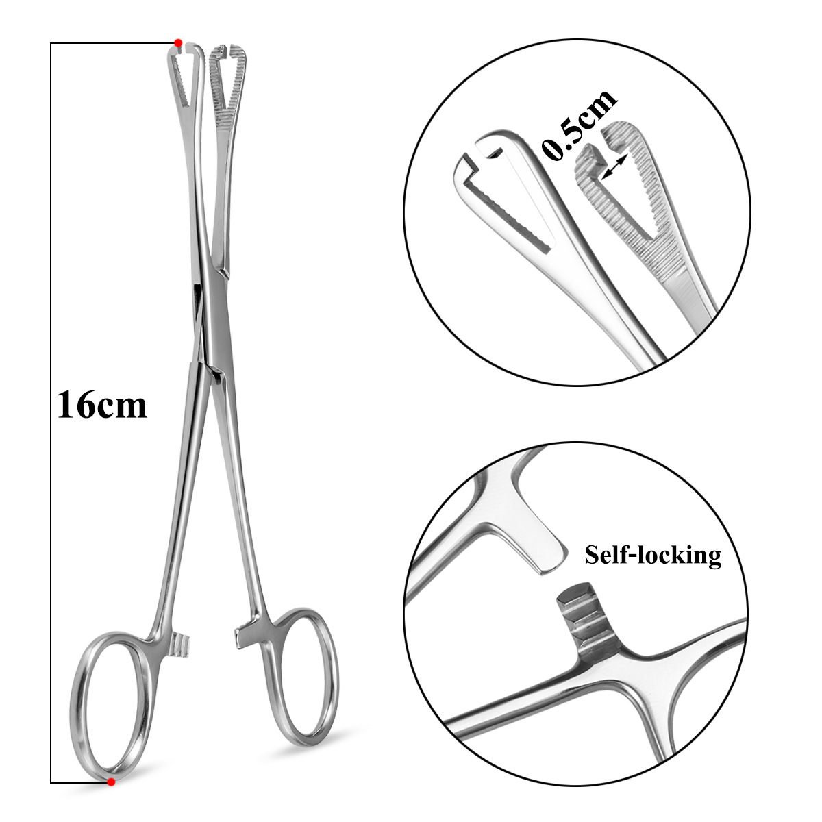 1Pc Surgical Steel Opening Closing Needle Ball Clamp Plier Different Open shape Tweezers Piercing Professional Puncture Tool