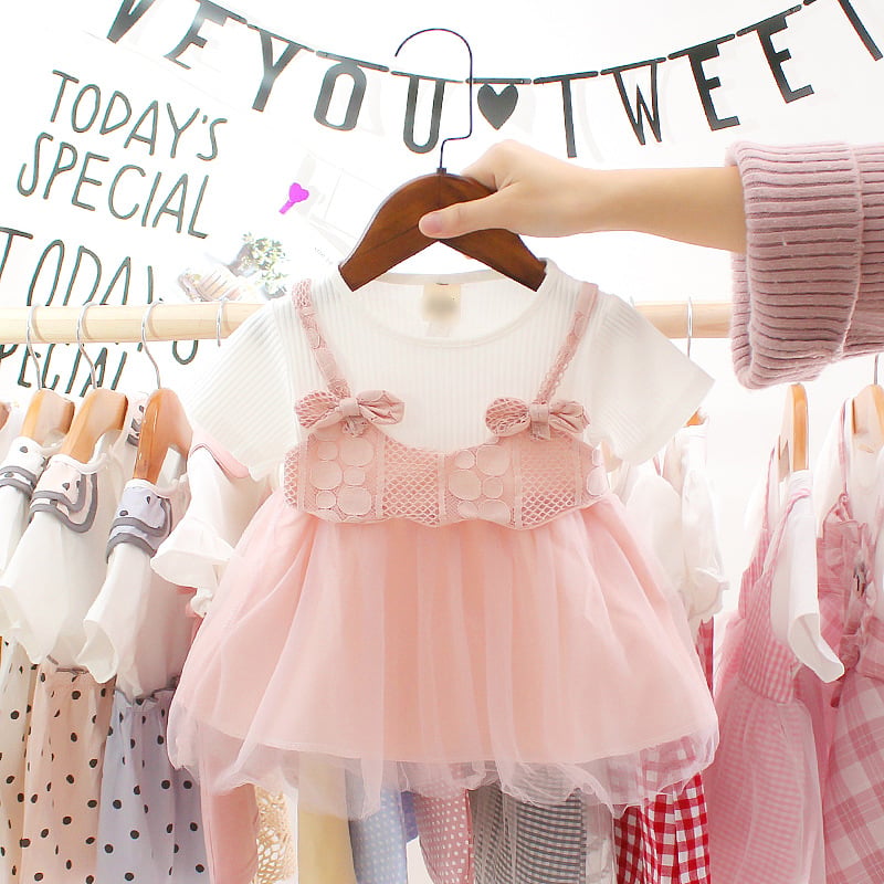 Baby Girl Dress Party Birthday Dress Lace Floral Baptism Vestido Infantil Bow Tulle Wedding Dresses Newborn