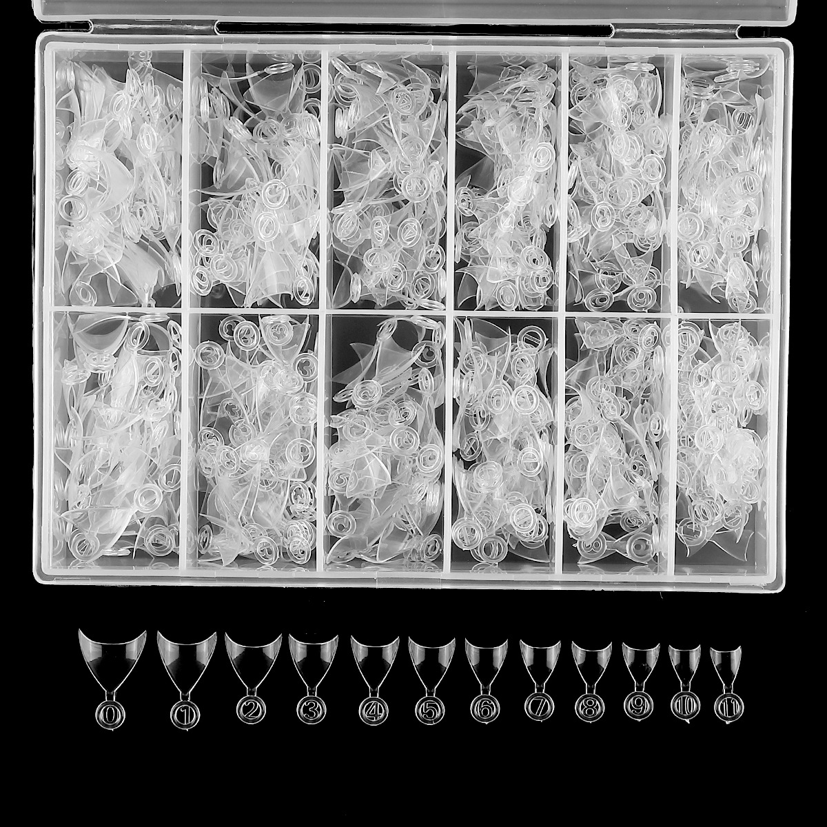 New Enhancements Crescent French Half Stick Nail Patch 600 Transparent False Nail Patch Soft and Light Nail Patch