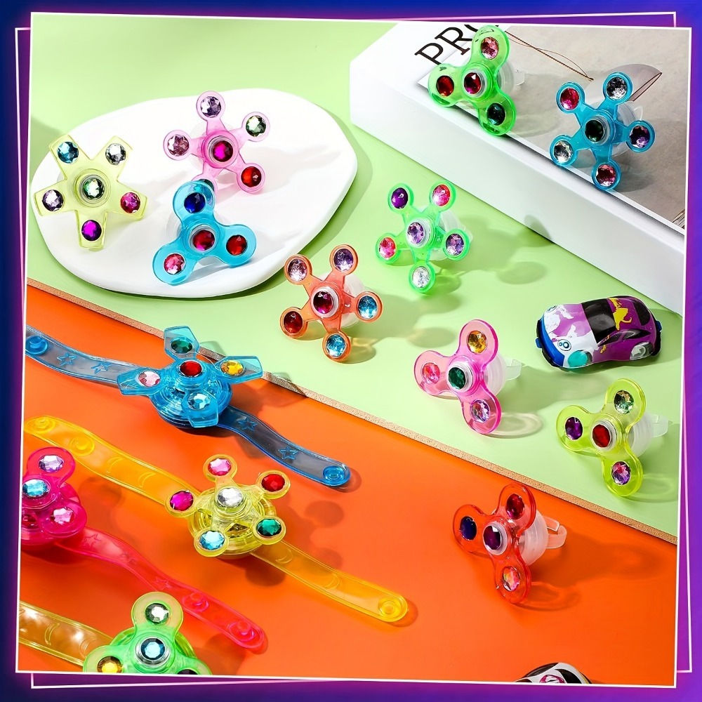 10 LED Luminous Fidget Spinner Bracelet, Kids Party Favor Gift Bag Filler Luminous Party Supplies Return Gift Carnival Gifts