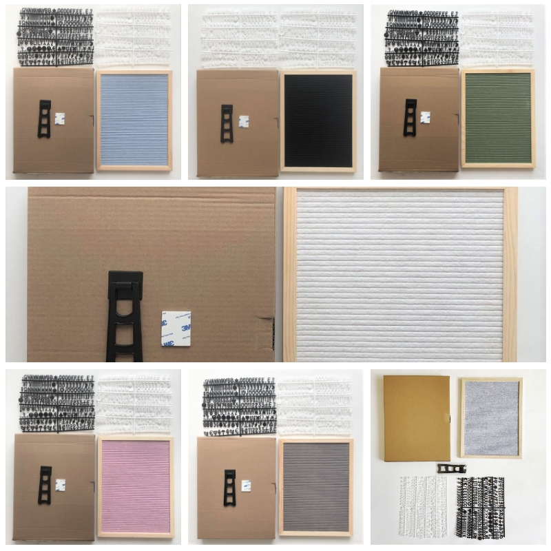Handmade felt letter board felt letterboard wood frame with 460 letters and large bracket size