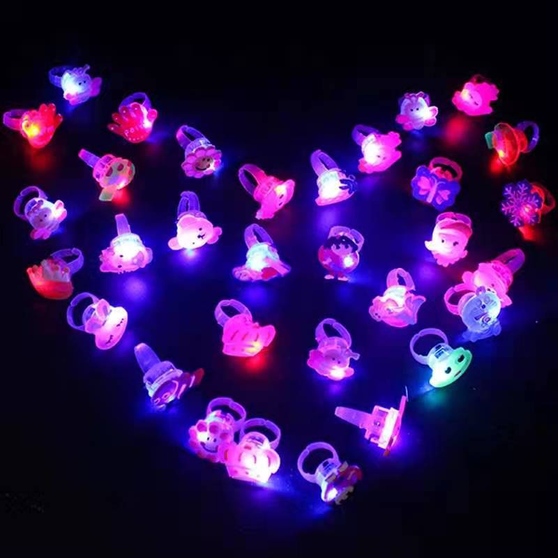 1PC luminous ring, luminous children's toys, creative cartoon, night light flash, elementary school gift
