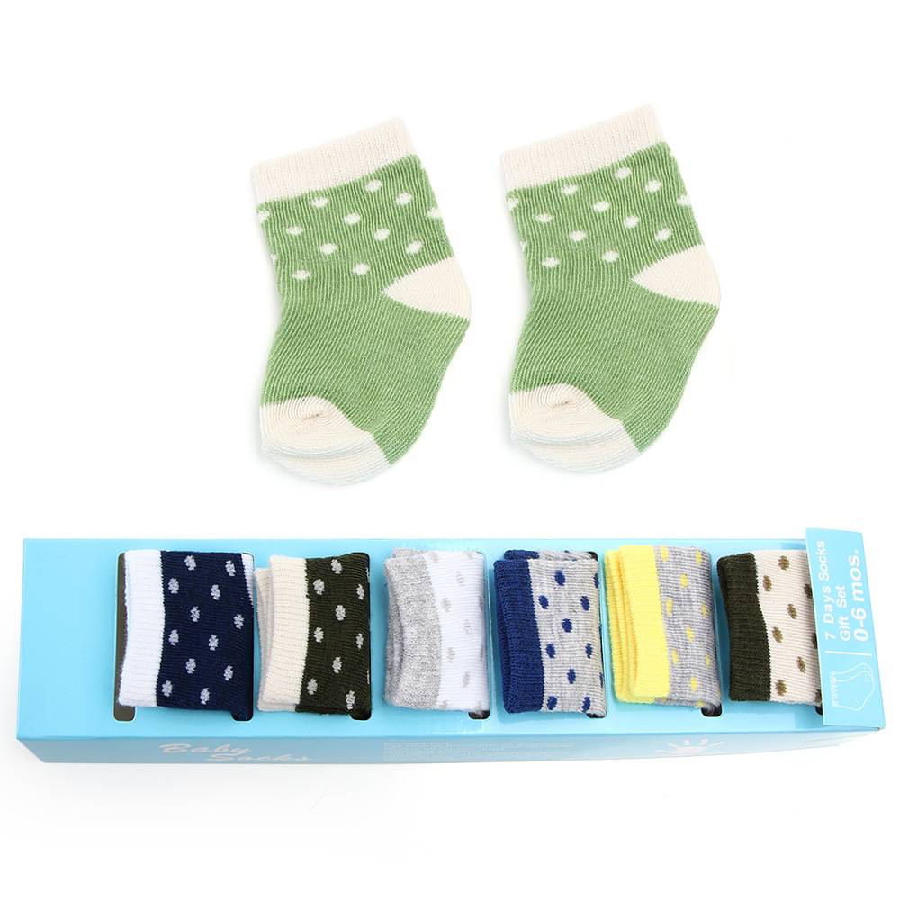 Buy 1 Get 1 boxed socks Weekly socks Spring and Summer baby socks gift box 7 pairs of baby socks