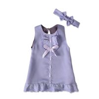 baby summer girls sleeveless bowknot skirt two-piece kids dress
