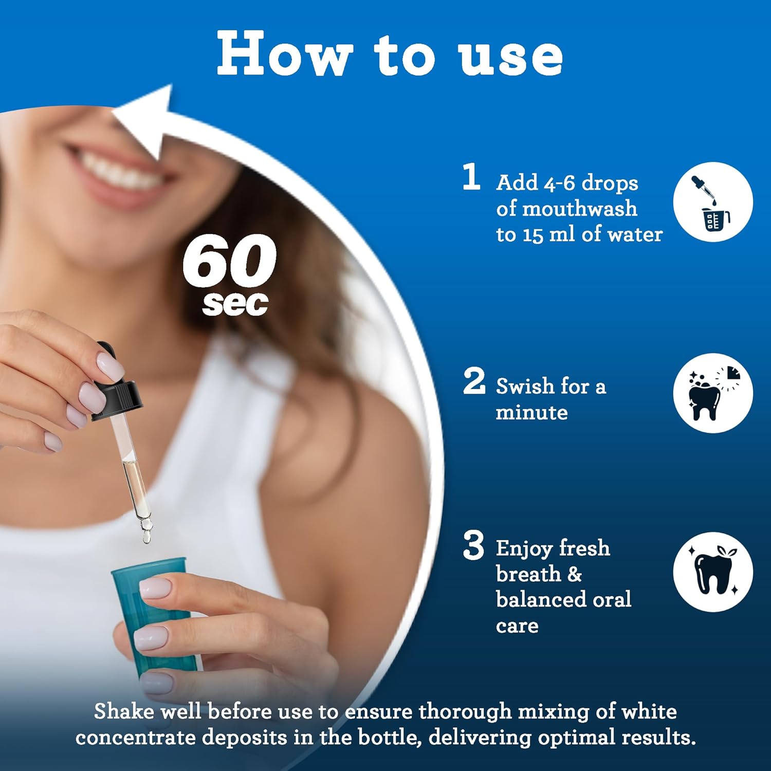 GuruNanda Concentrated Mouthwash (2 fl oz), Supports 300 Rinses, Aids in Fresh Breath, Fluoride-Free, Mint Mouthwash with Natural Essential Oils