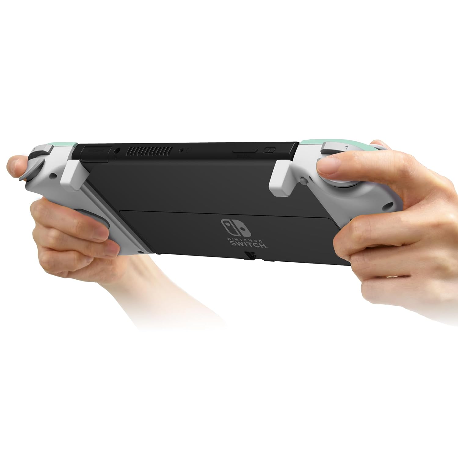 HORI Nintendo Switch Split Pad Compact (Mint Green x White) - Ergonomic Controller for Handheld Mode - Officially Licensed by Nintendo