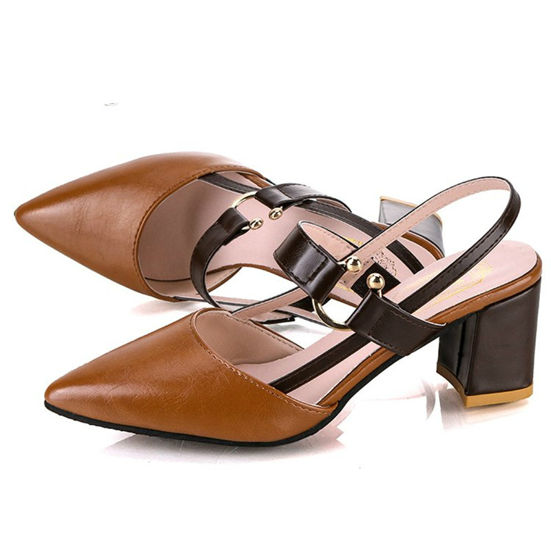 Ladies Sandals Shoes Women L Luxury Sandals Ankle Mid Heel Block Party Open Toe Square Shoes Zapatos De Mujer