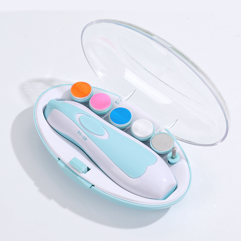 Kids Baby Nail Trimmer Electric Baby Manicure Pedicure Nail Clippers Cutter Scissors Care Set New Born