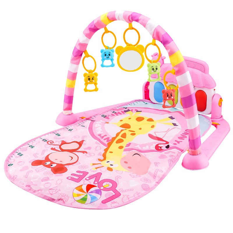 Baby Fitness Stand Music Play Gym Activity Toys Newborn Piano Crawling Blanket Pedal Game Pad Early Education 0-36 Months Gifts