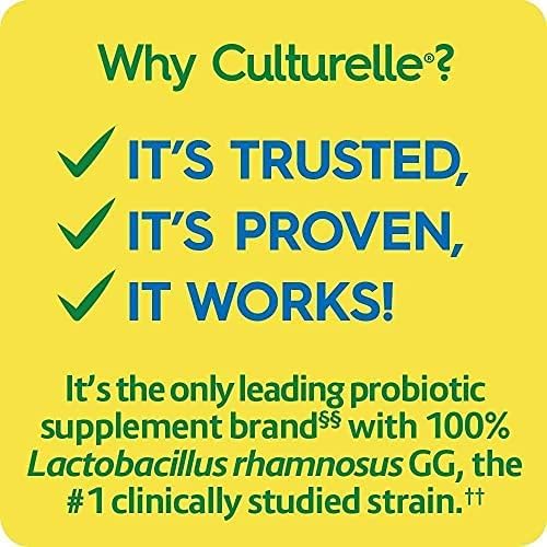 Culturelle Health & Wellness Daily Probiotic Supplement For Men & Women, Helps Support Your Immune System, Occasional Diarrhea, Gas & Bloating, 15 Bil