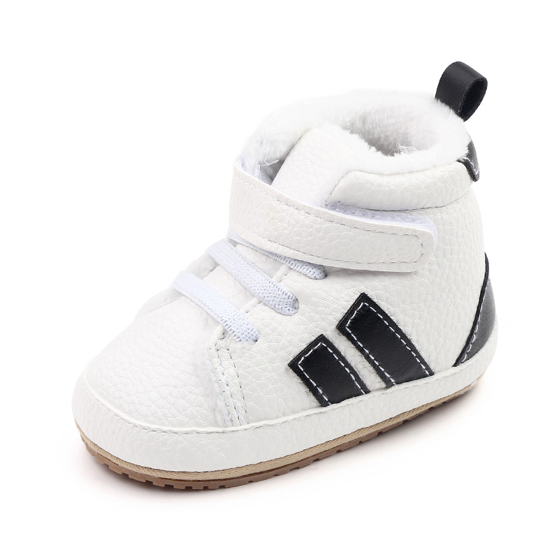 Toddler Warm Rubber bottom anti slip Boots Soft Sole, Adorable Baby Girls Boys Winter Boots, Color blocking 0-18 months