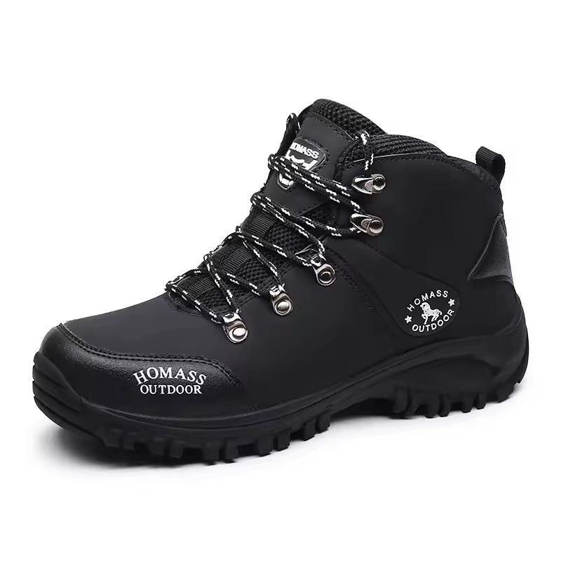 Autumn Winter Men Hiking Boots Outdoor Waterproof Non-slip Camping Man Shoes Hiking Sneakers Warm Fleece Short Boots