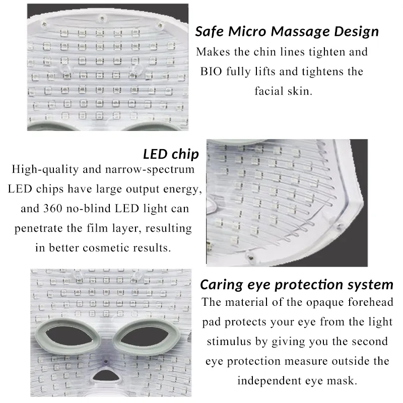 7 Colors Led Facial Mask Led Photon Therapy Face Mask Machine Light Whitening Skin Care Anti Acne Removal Mask Beauty Led Mask