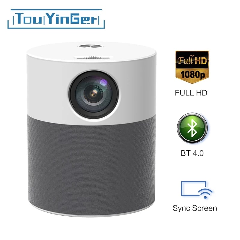 Native Full HD Portable Projector 1080P MINI Beamer Home Theater Video Movie(Android 9.0 WIFI Blutooth Keystone) projecteur