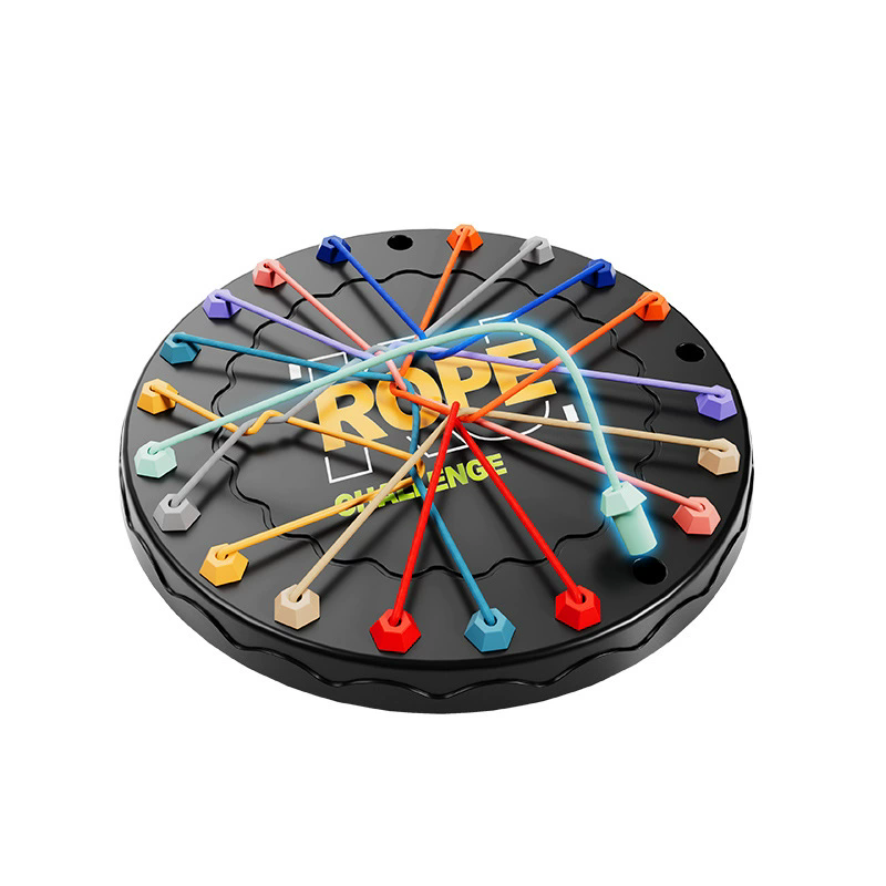1PC Children's knot puzzle social board game, colorful line classification knot puzzle game