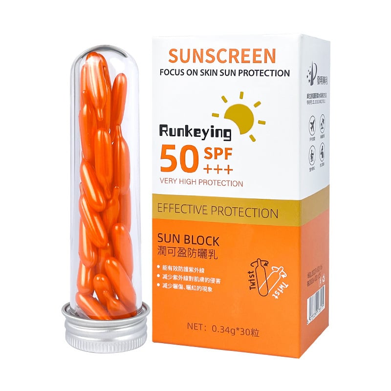 Authentic face repair sunscreen, high power sunscreen capsule, concealer, isolation sunscreen, refreshing and not greasy
