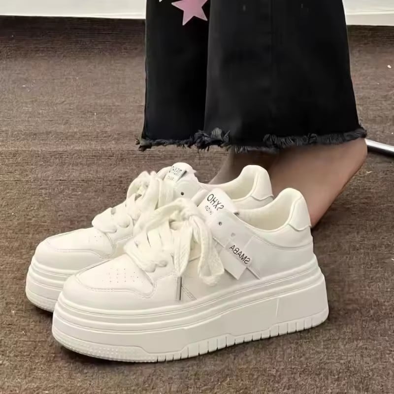 Women's Cute Sweet Casual Shoes 2025 Spring Summer Comfortable Platform Sneakers Student Board Shoes Women Trainers Tenis Mujer
