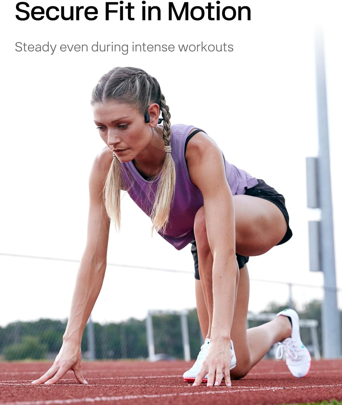 SHOKZ OpenRun Pro-Bone Conduction Headphones, Open-Ear Bluetooth Wireless Sport Headphones for Running and Workout, Sweat Resistant, Long Battery Life