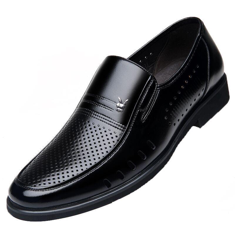 Hollow Summer Plastic British Casual Business Formal Leather Shoes Men Shoes Single Shoes Casual Shoes Men Leather Shoes