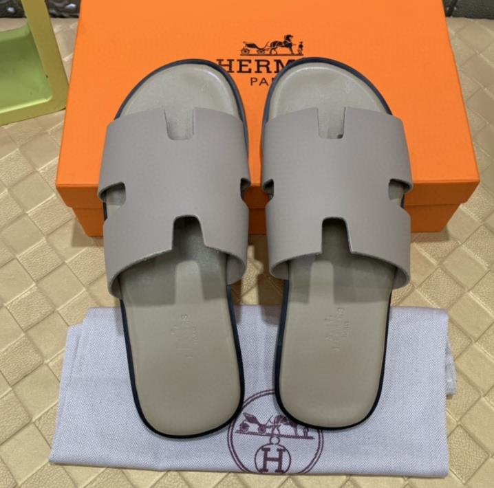 Hermes Men's Slippers Hermes Genuine Leather Slippers Size 38-45