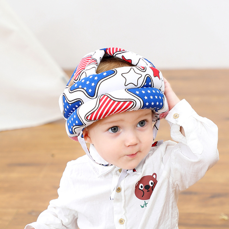 Cotton Infant Toddler Safety Helmet Baby Kids Head Protection Hat for Walking Crawling Baby Learns To Walk The Crash Helmet