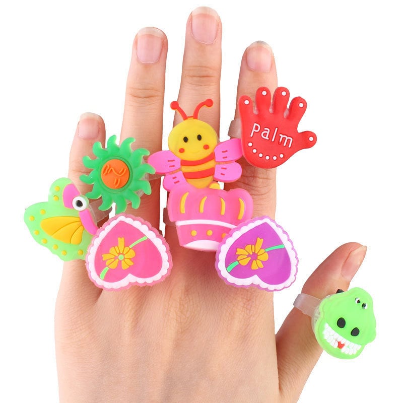 1PC luminous ring, luminous children's toys, creative cartoon, night light flash, elementary school gift